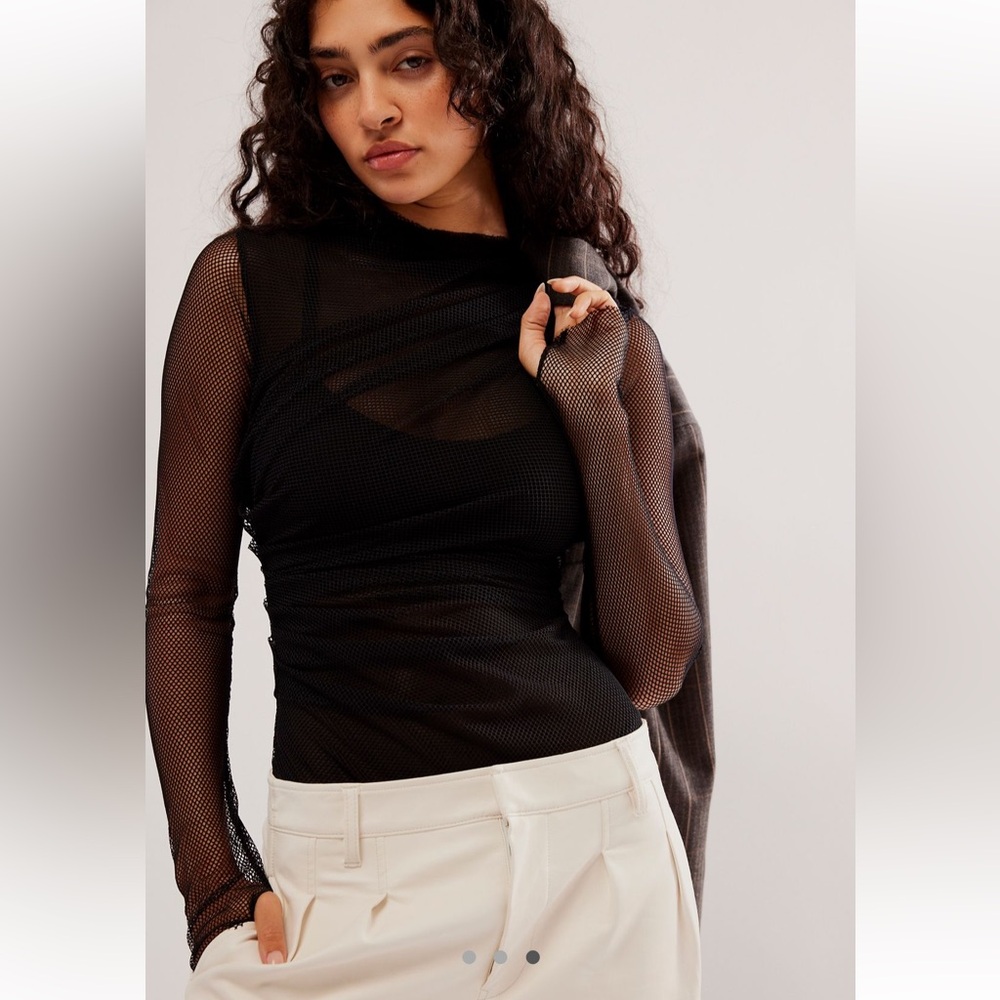 Free People On my Way Bodysuit in Black